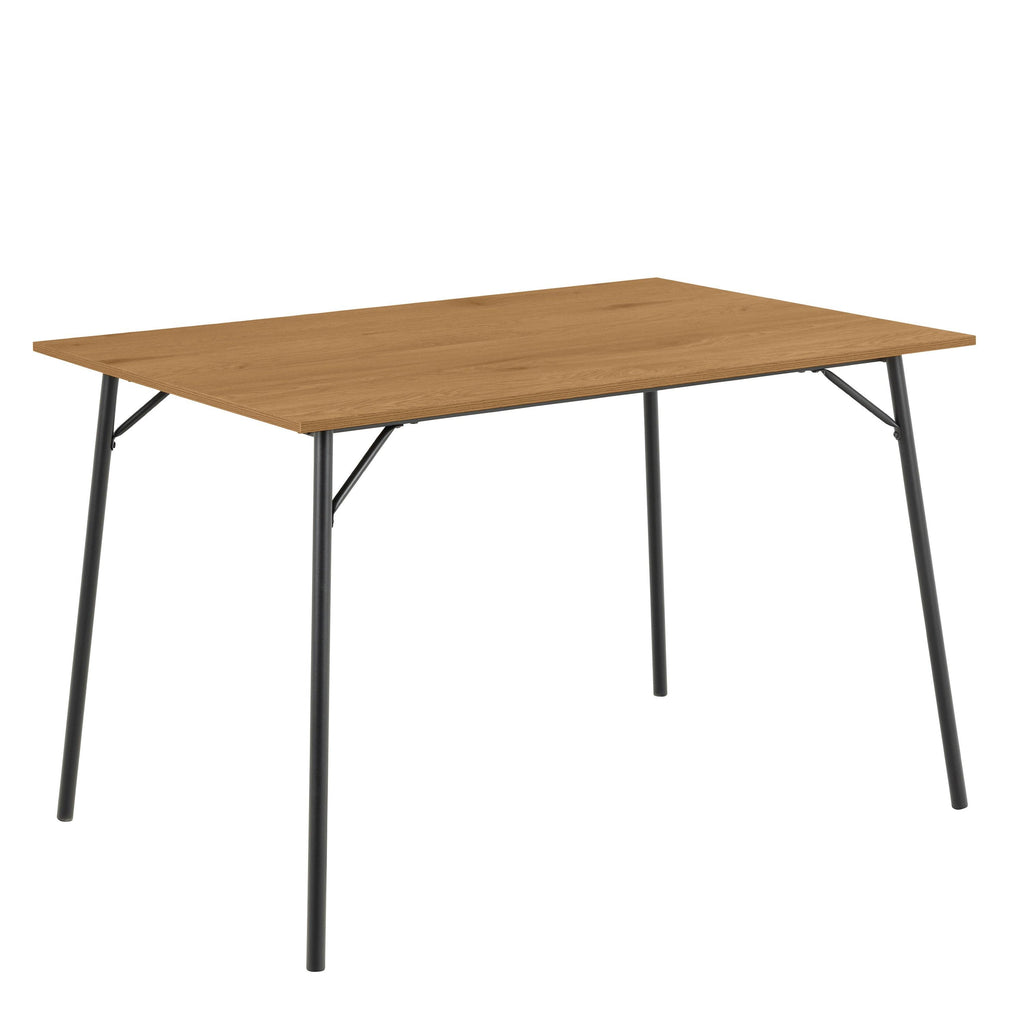 Peru Dining Table in Black and Oak 120x80cm includes 4 Peru Dining Chairs in Steel and Oak - image 2