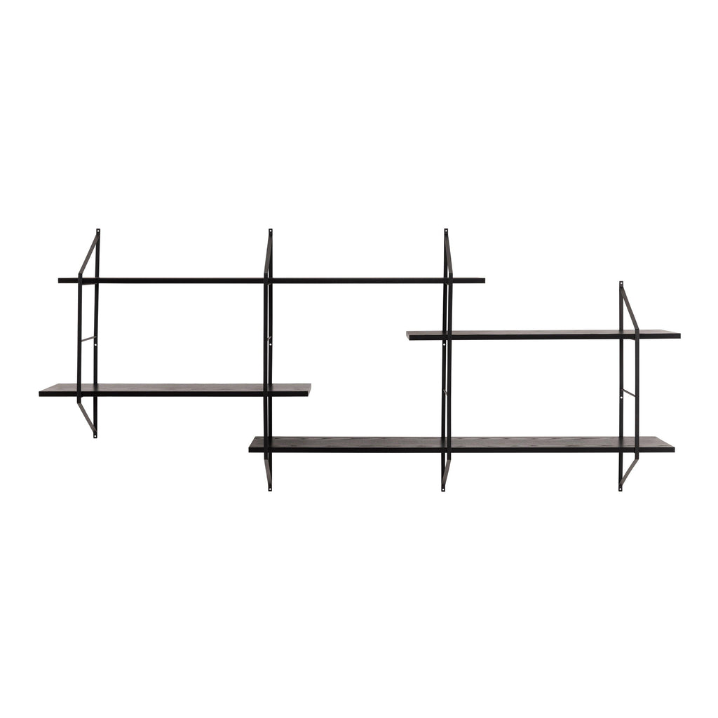 Belfast Wall Unit with 4 Shelves in Black - image 2