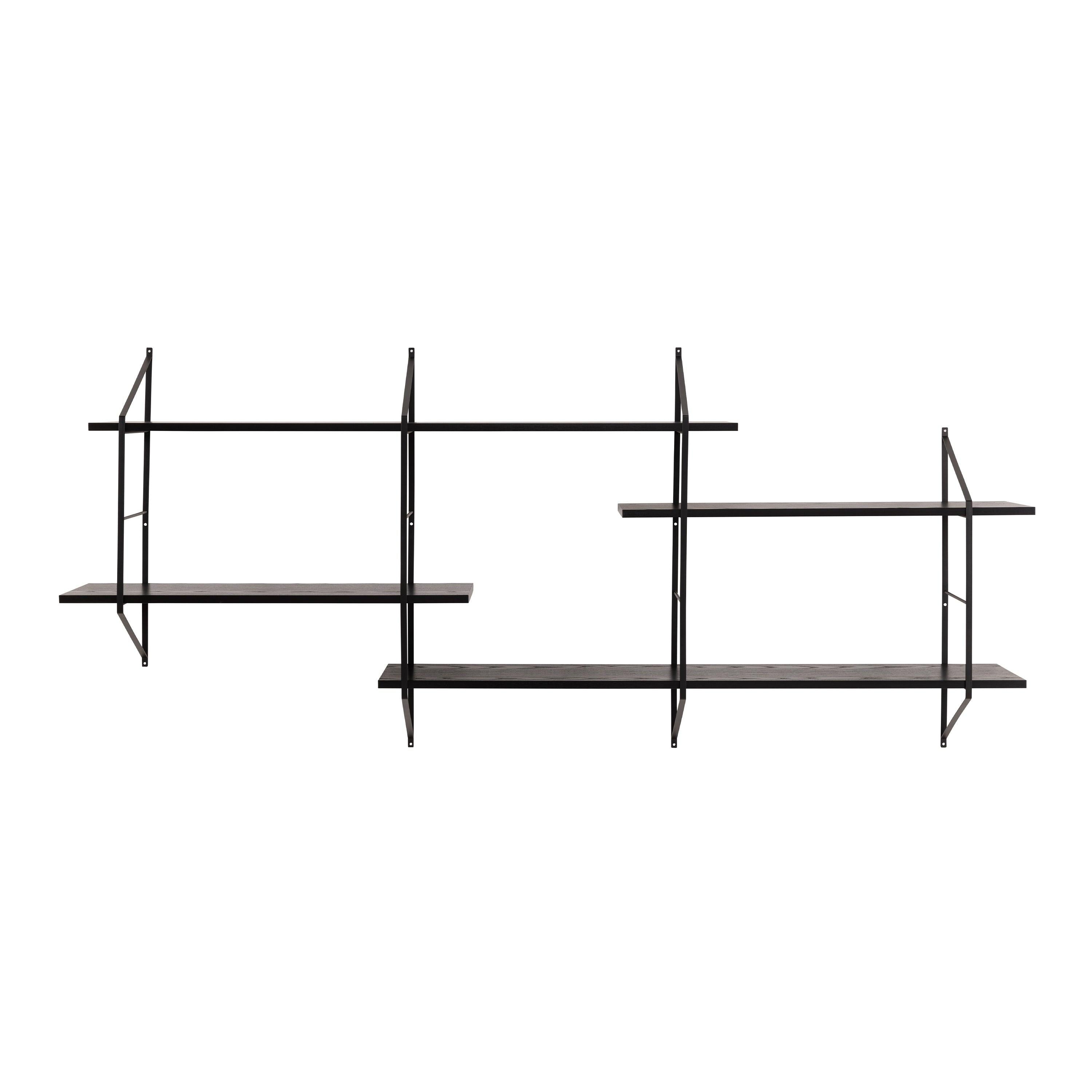Belfast Wall Unit with 4 Shelves in Black - image 2