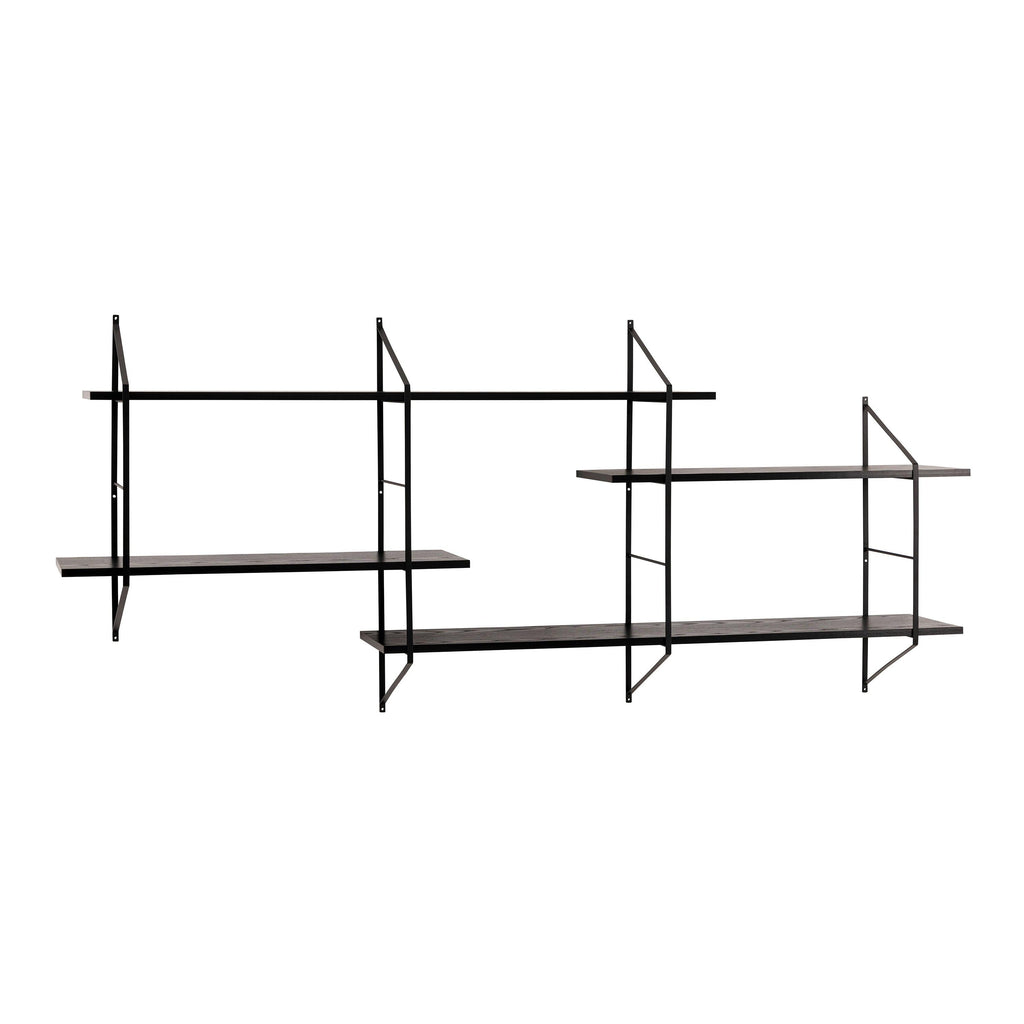 Belfast Wall Unit with 4 Shelves in Black - image 3