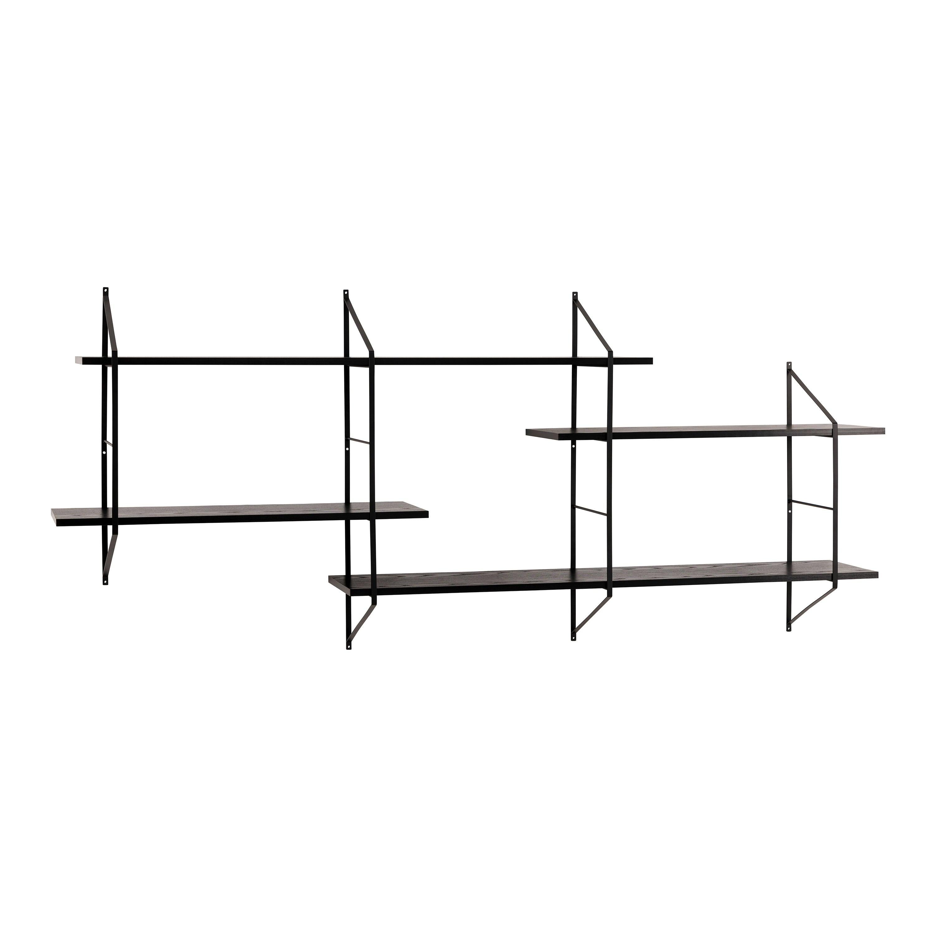 Belfast Wall Unit with 4 Shelves in Black - image 3