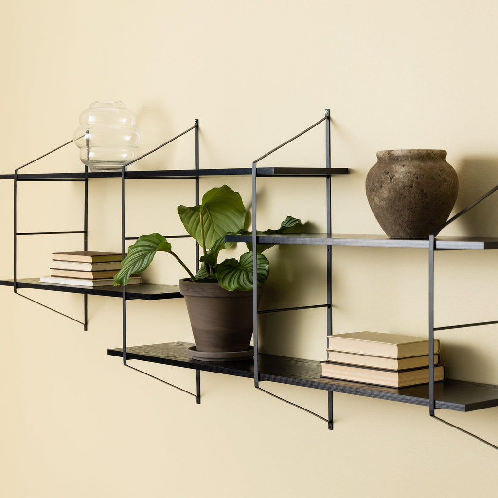 Belfast Wall Unit with 4 Shelves in Black - image 5