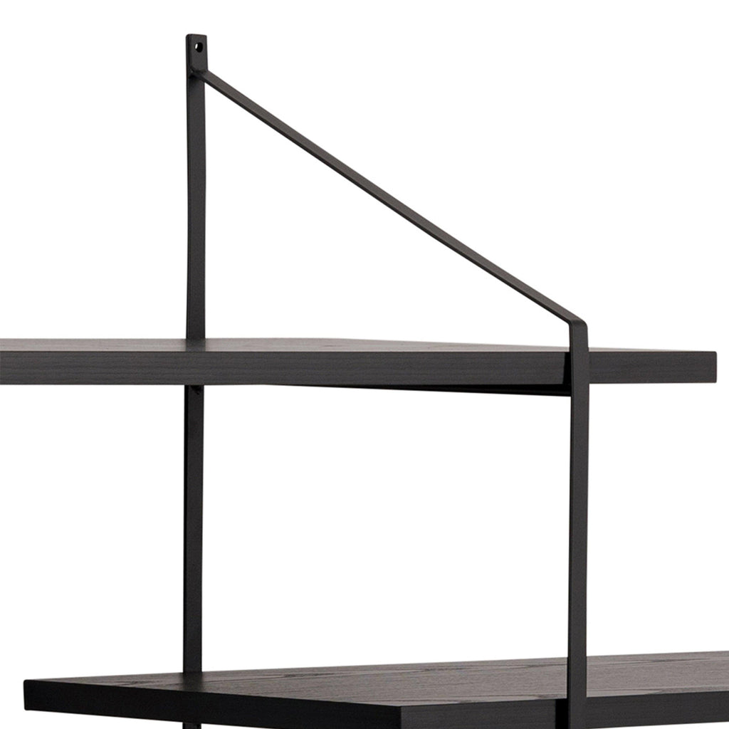 Belfast Wall Unit with 4 Shelves in Black - image 7