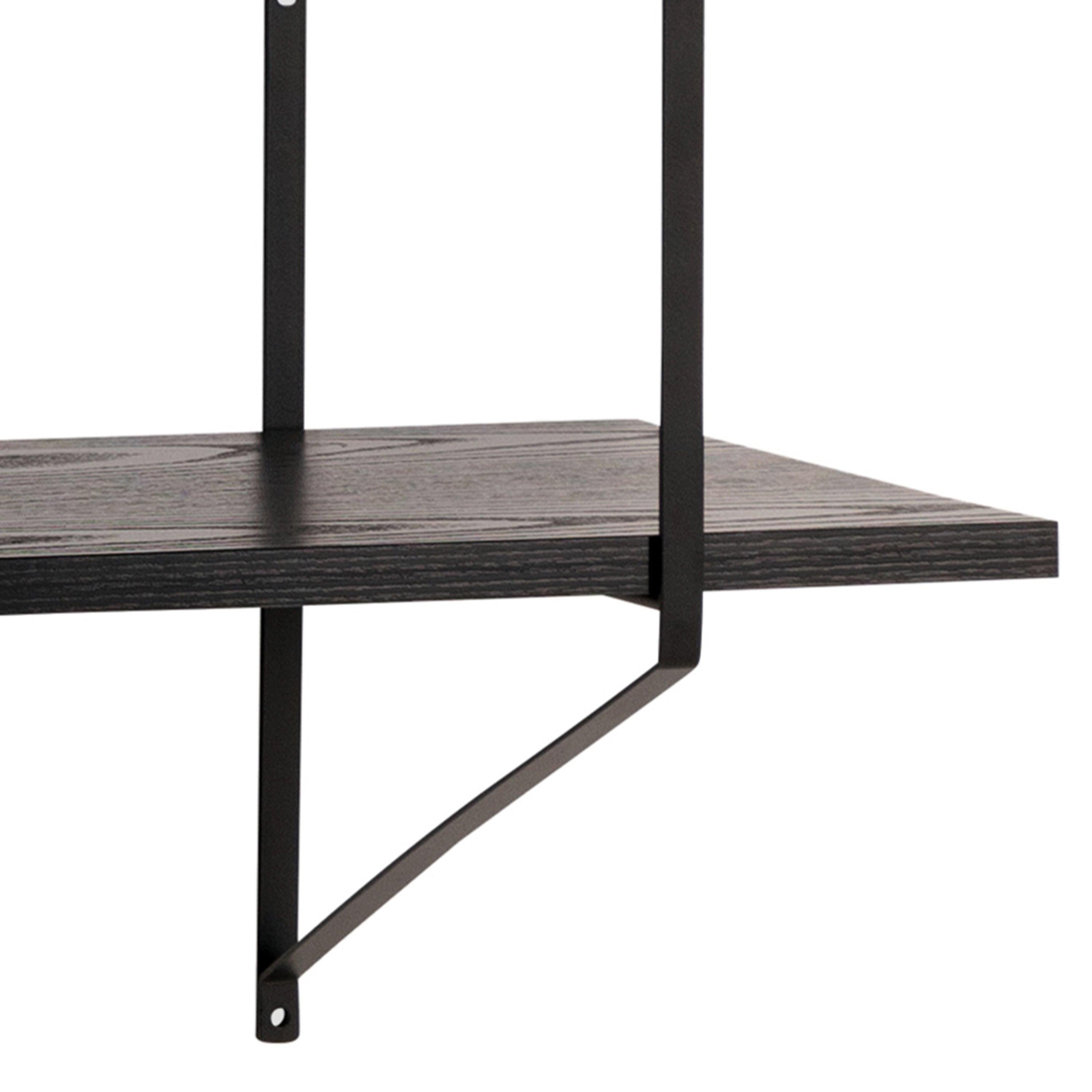 Belfast Wall Unit with 4 Shelves in Black - image 8