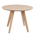 Townsville Round Dining Table in White and Oak 100cm - image 2