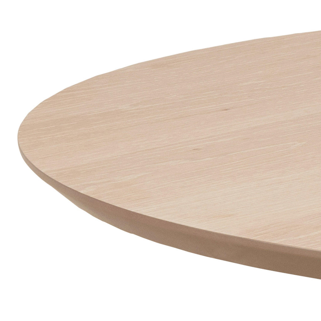 Townsville Round Dining Table in White and Oak 100cm - image 6