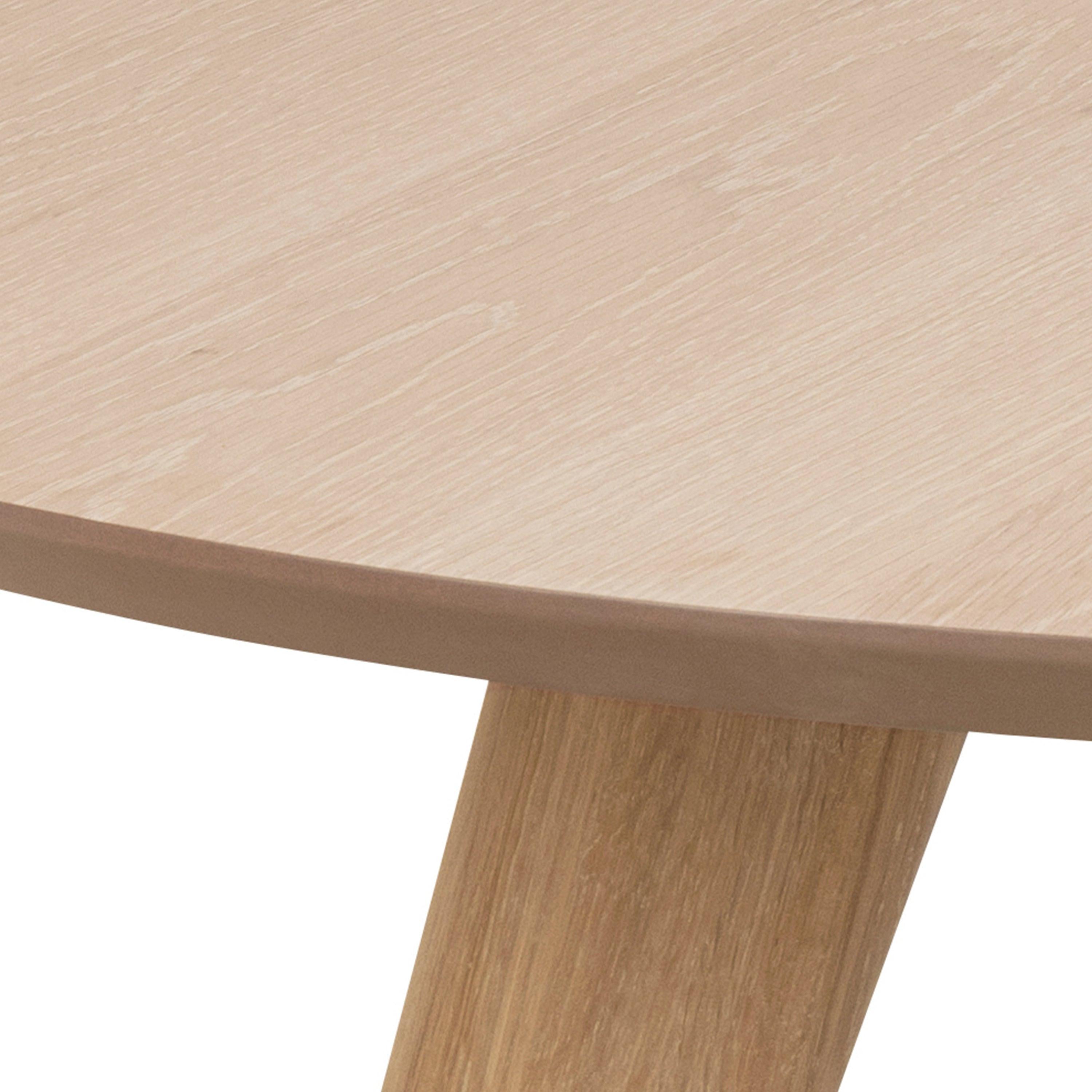 Townsville Round Dining Table in White and Oak 100cm - image 7