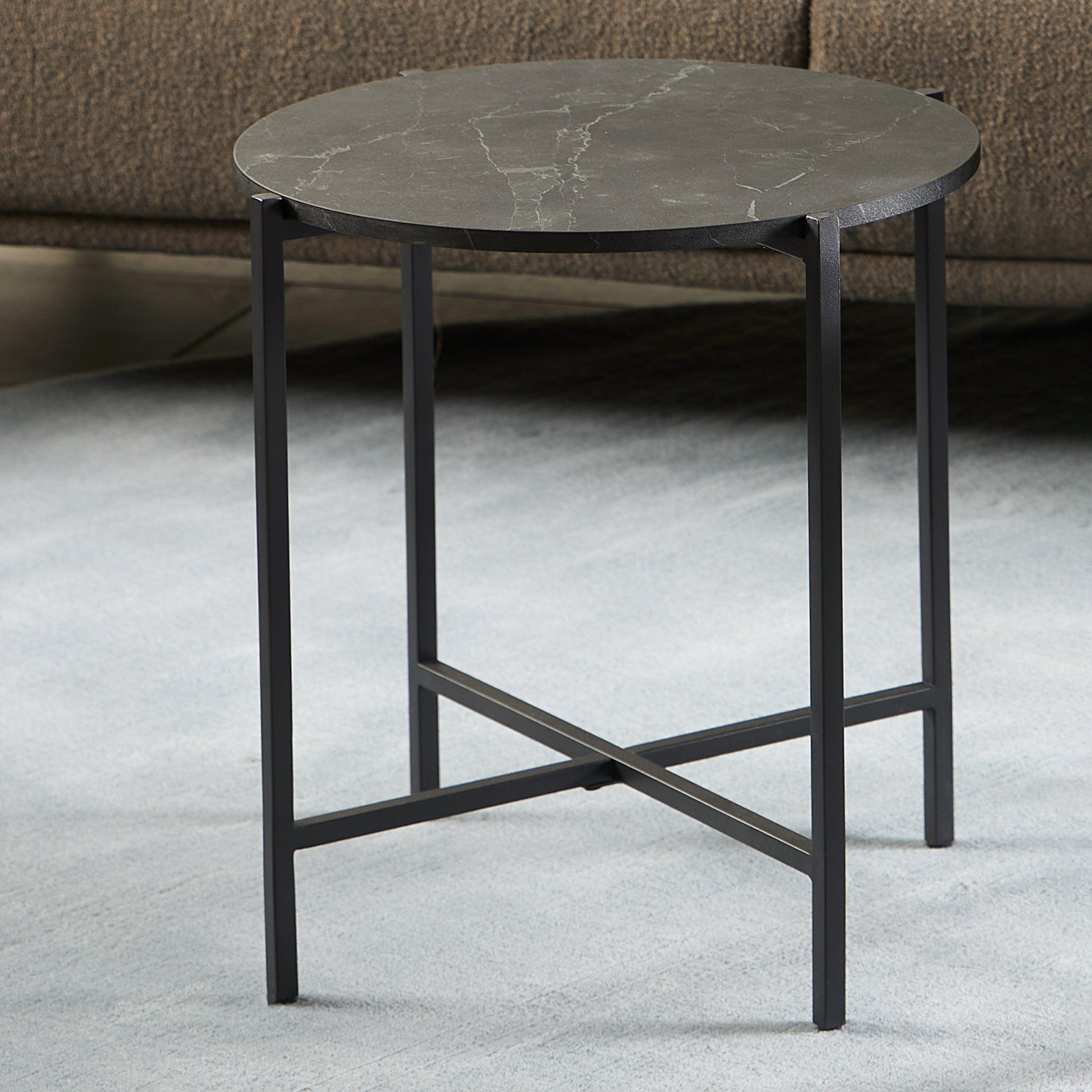 Lamoine Round Side Table in Matt Black - image 4