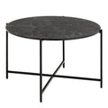 Lamoine Round Coffee Table in Matt Black