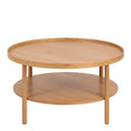 Banbury Round Coffee Table in Oak 80x42cm - image 2