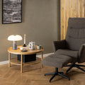 Banbury Round Coffee Table in Oak 80x42cm - image 4