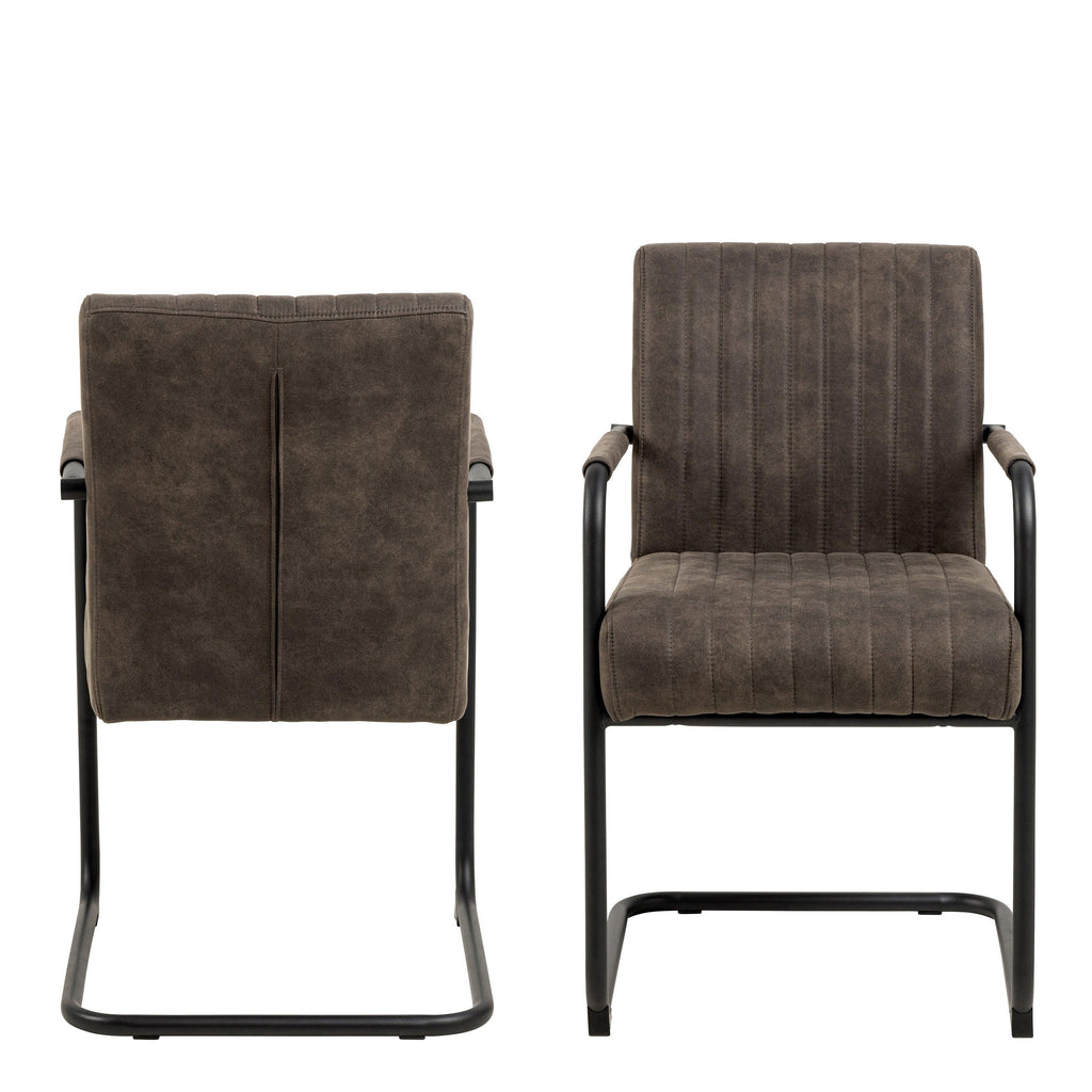 Adele Dining Chair in Grey Fabric Set of 2 - image 2