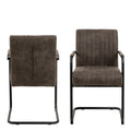 Adele Dining Chair in Grey Fabric Set of 2 - image 2