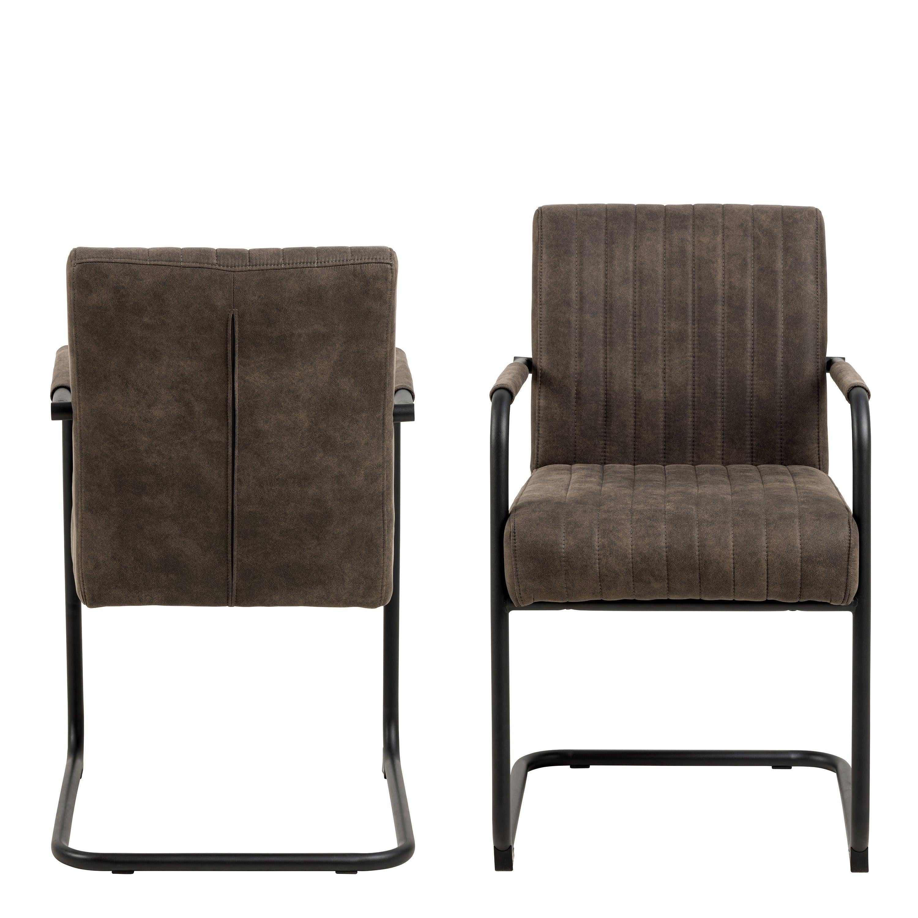 Adele Dining Chair in Grey Fabric Set of 2 - image 2