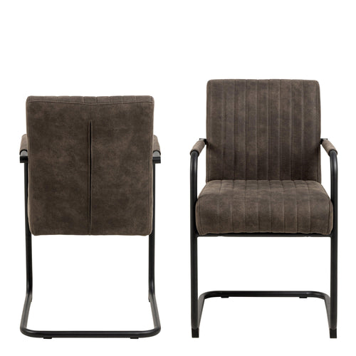 Adele Dining Chair in Grey Fabric Set of 2 - image 2