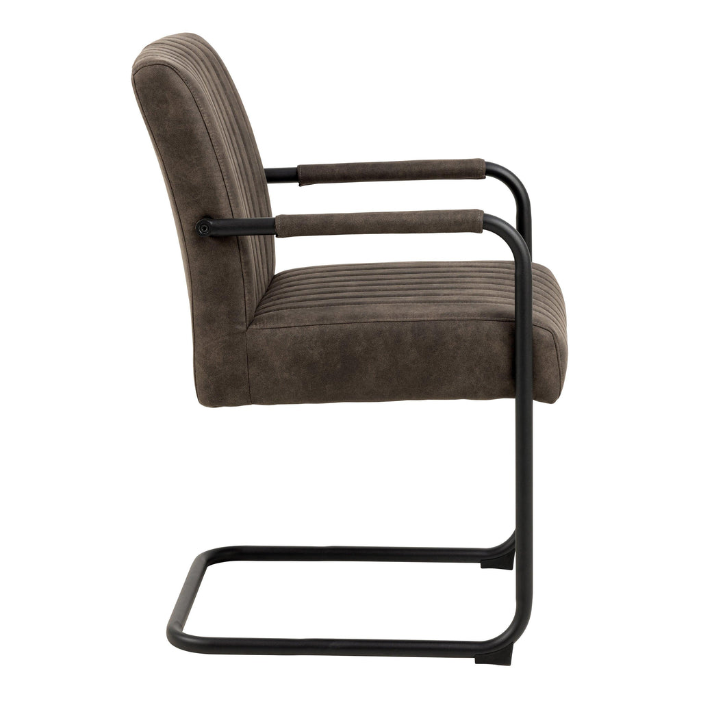 Adele Dining Chair in Grey Fabric Set of 2 - image 3