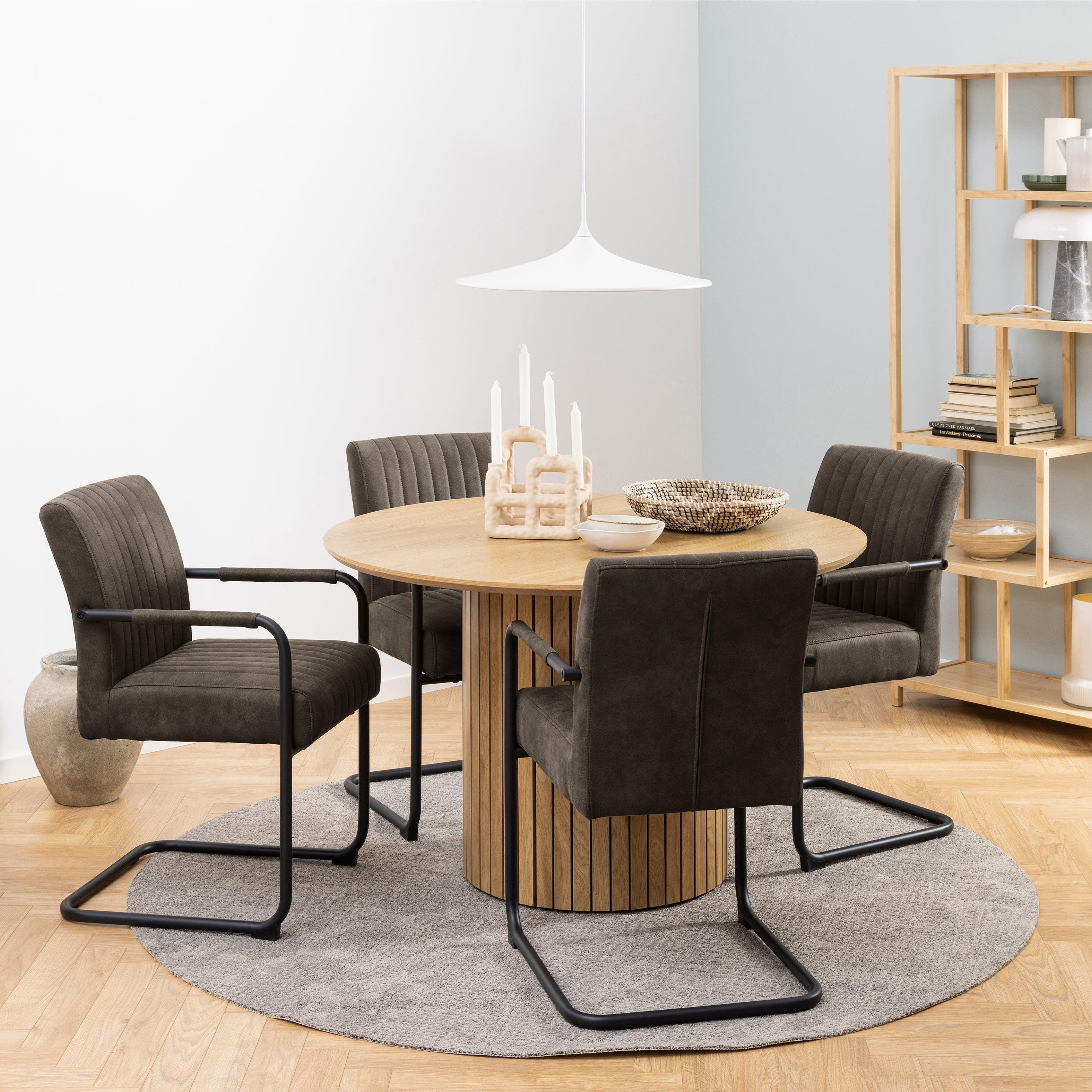 Adele Dining Chair in Grey Fabric Set of 2 - image 4