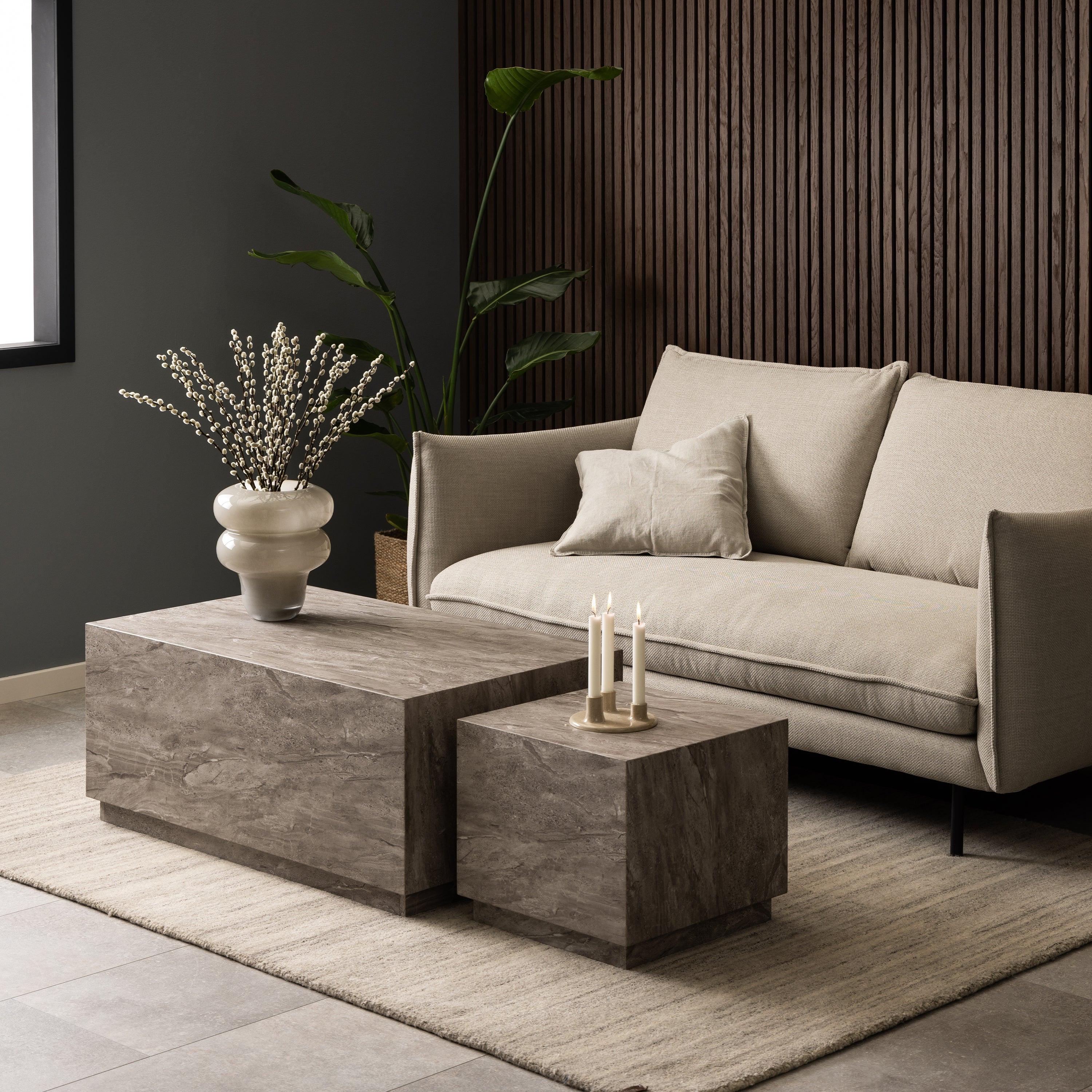 Dice Coffee Table Set in Grey Marble - image 3