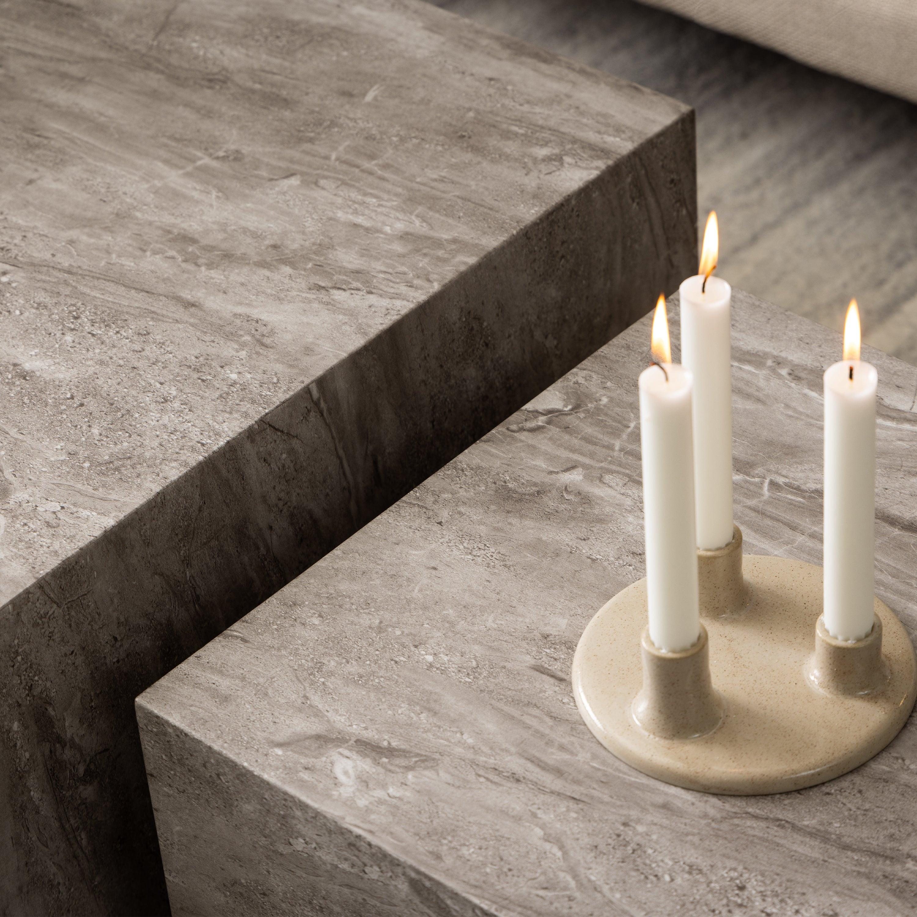 Dice Coffee Table Set in Grey Marble - image 4