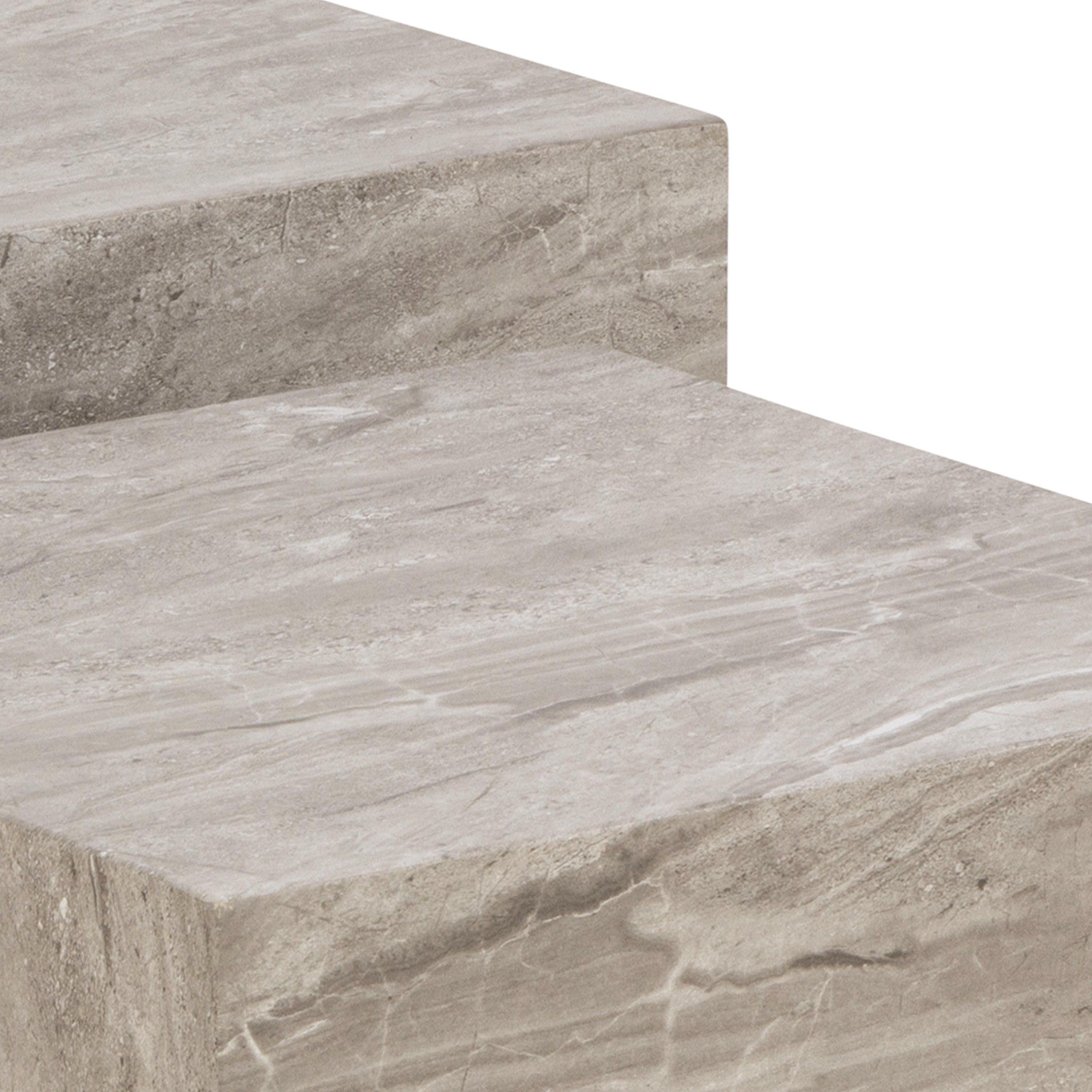 Dice Coffee Table Set in Grey Marble - image 5