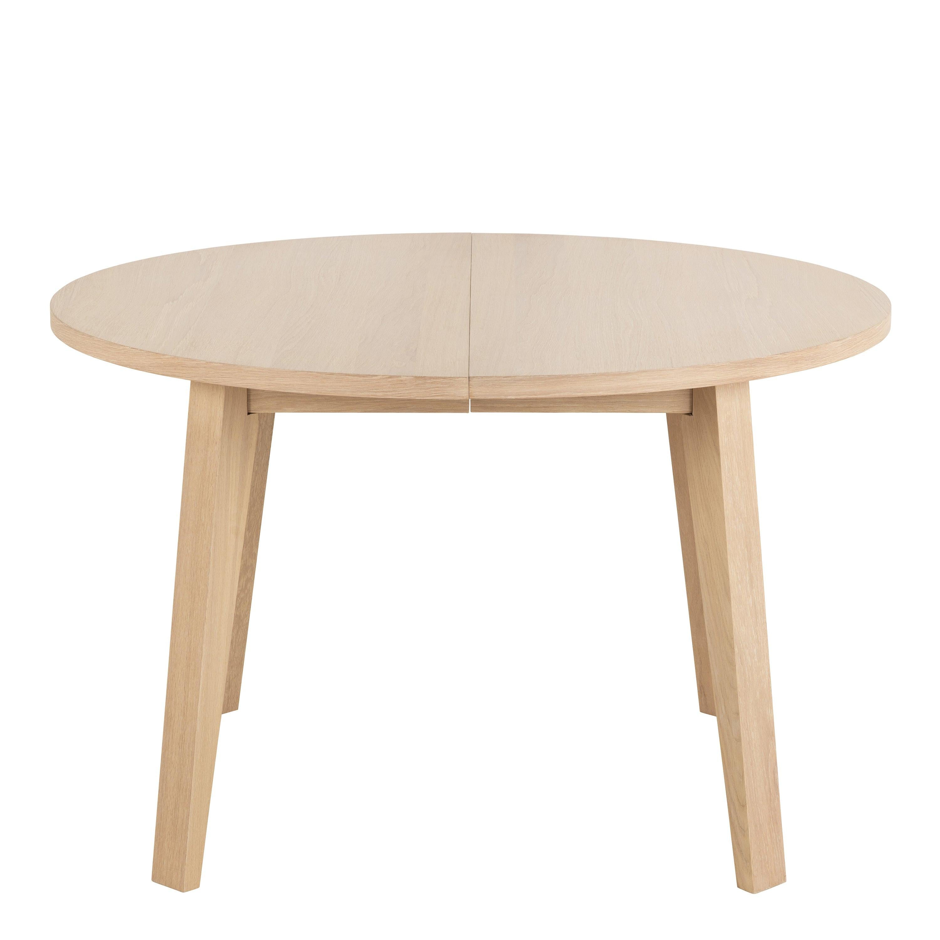 A-Line Round Extendable Dining Table in White Oak 120/220 x 120 x 75cm - image 3