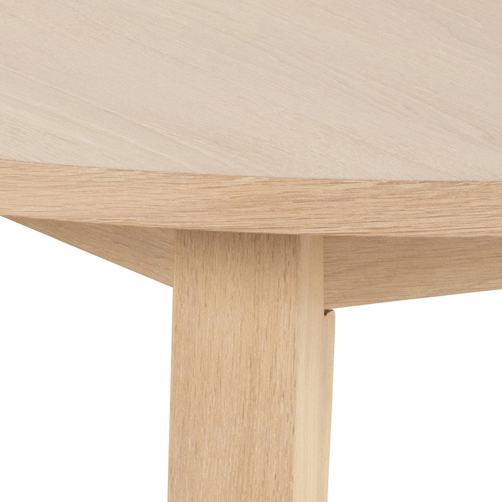 A-Line Round Extendable Dining Table in White Oak 120/220 x 120 x 75cm - image 8