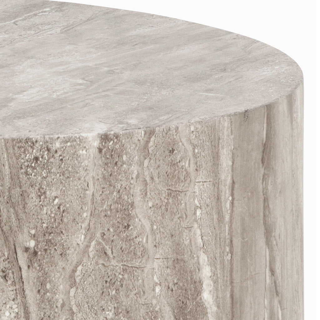 Dice Round Coffee Table Set in Grey Marble - image 6