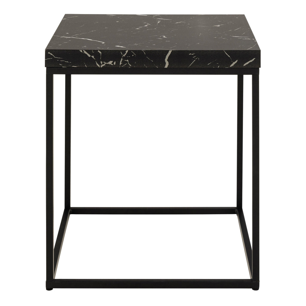 Barossa Coffee Table with Black Marble Marquina Top & Black Steel Base 40cm - image 2