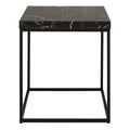 Barossa Coffee Table with Black Marble Marquina Top & Black Steel Base 40cm - image 2