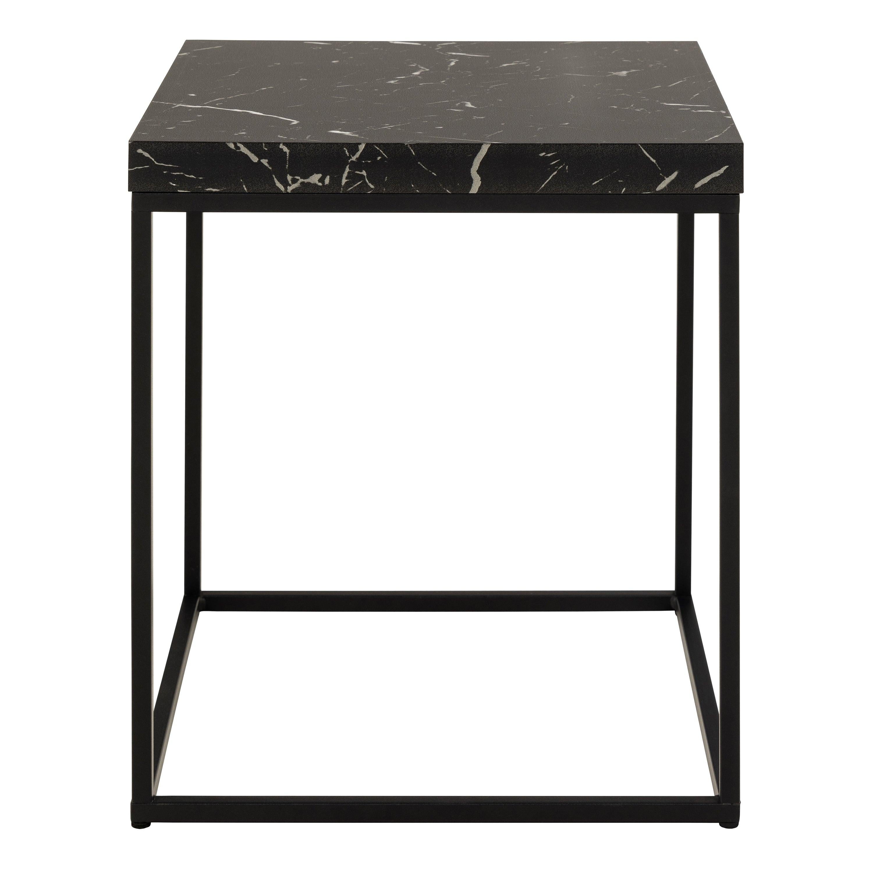Barossa Coffee Table with Black Marble Marquina Top & Black Steel Base 40cm - image 2