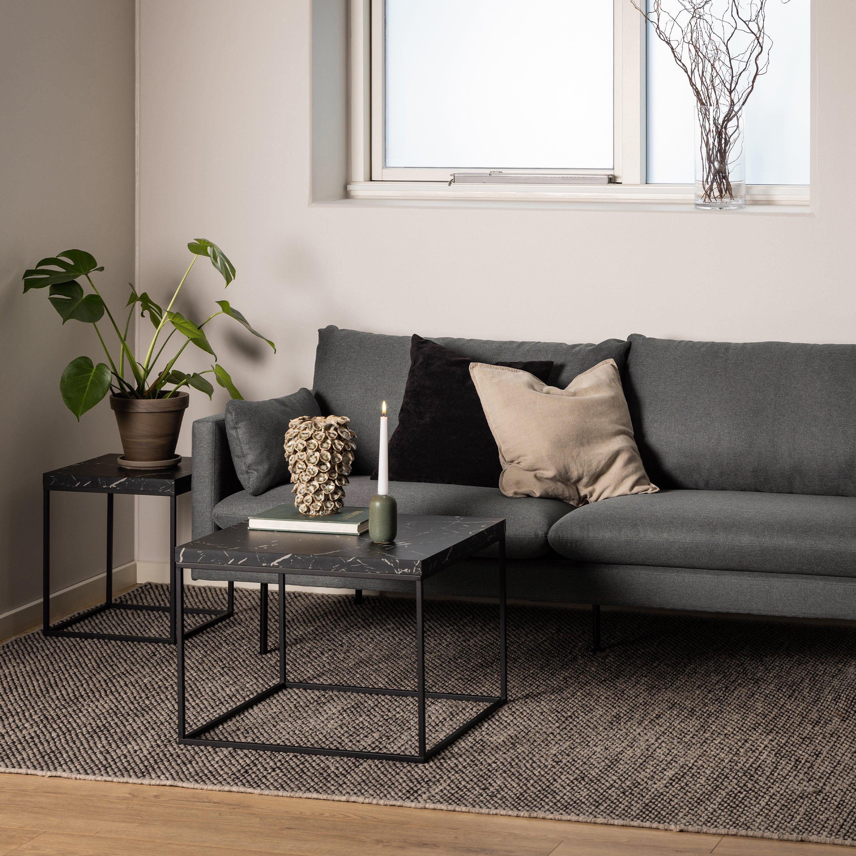 Barossa Coffee Table with Black Marble Marquina Top & Black Steel Base 40cm - image 3