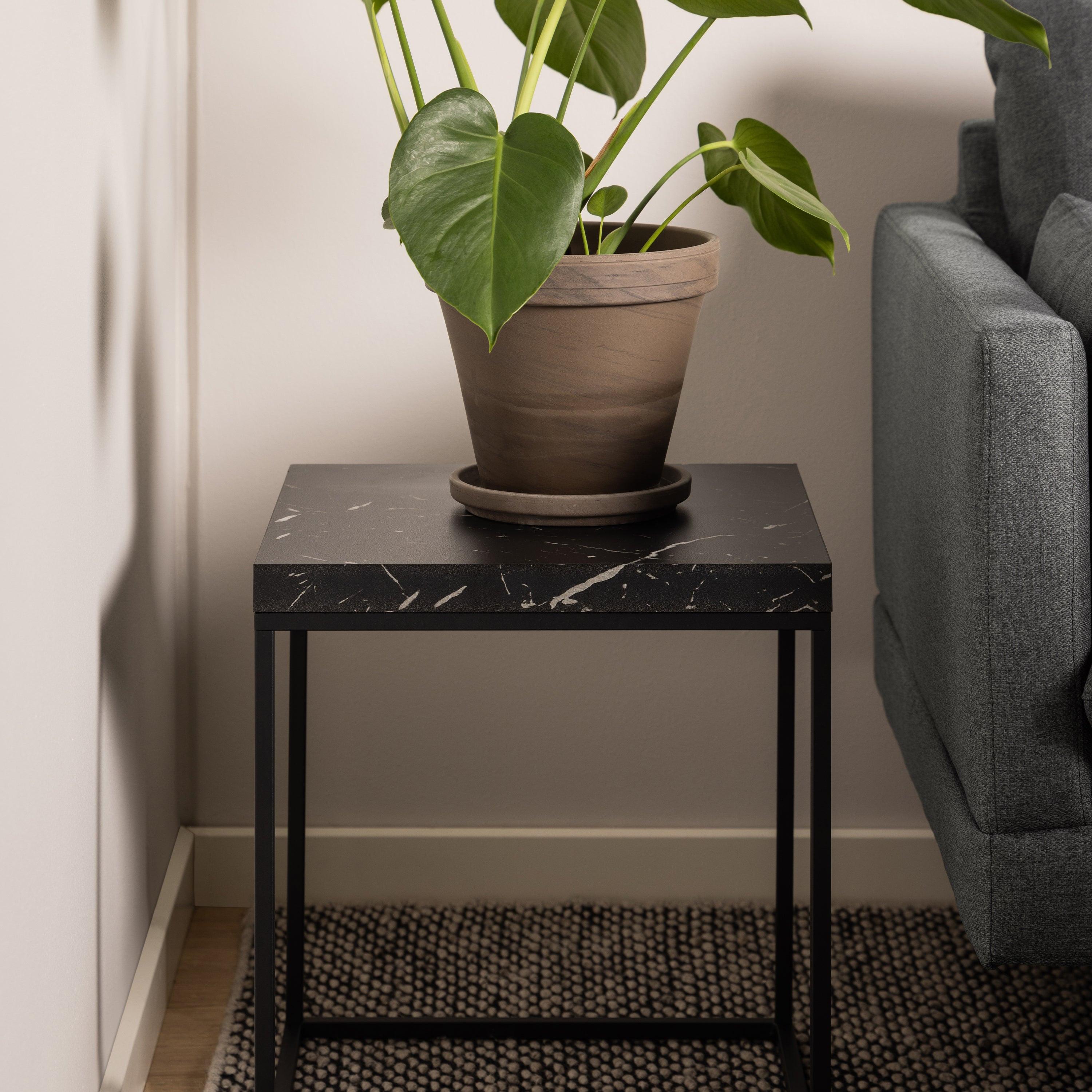 Barossa Coffee Table with Black Marble Marquina Top & Black Steel Base 40cm - image 4