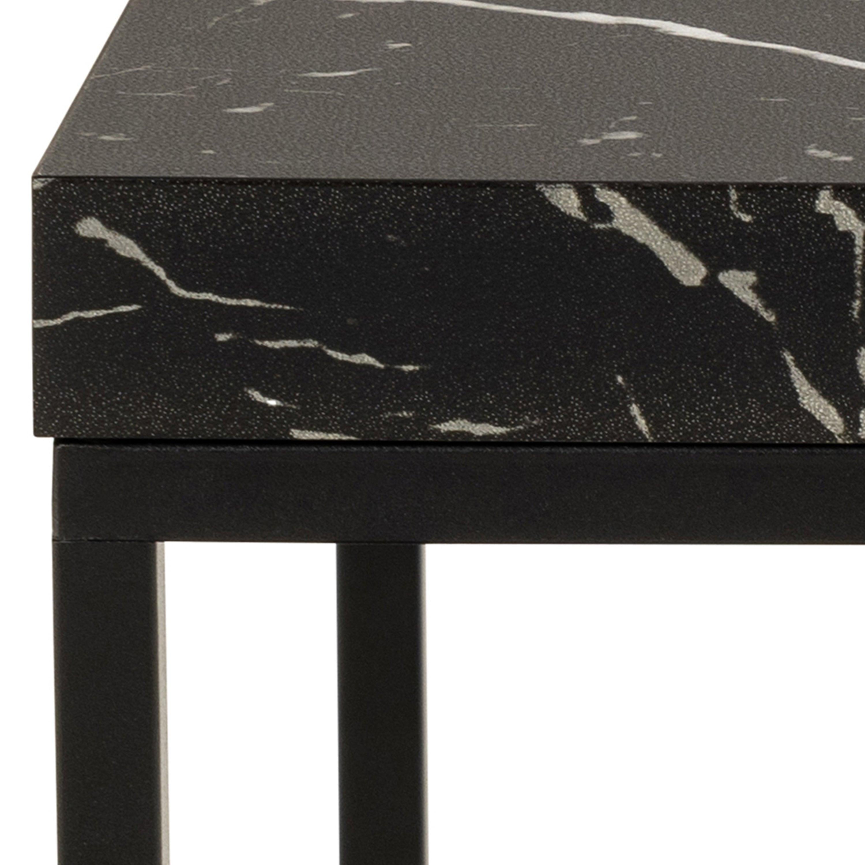 Barossa Coffee Table with Black Marble Marquina Top & Black Steel Base 40cm - image 5