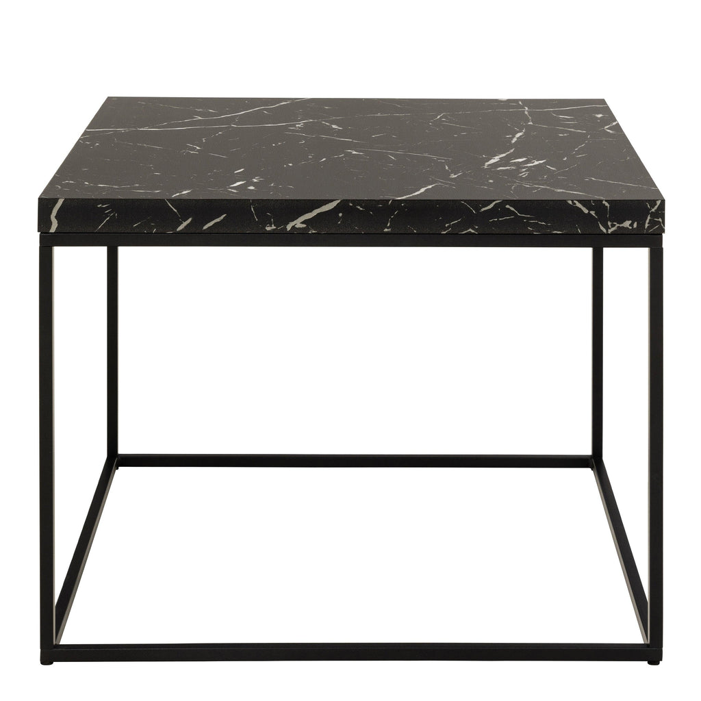 Barossa Coffee Table with Black Marble Marquina Top & Black Steel Base 60cm - image 2