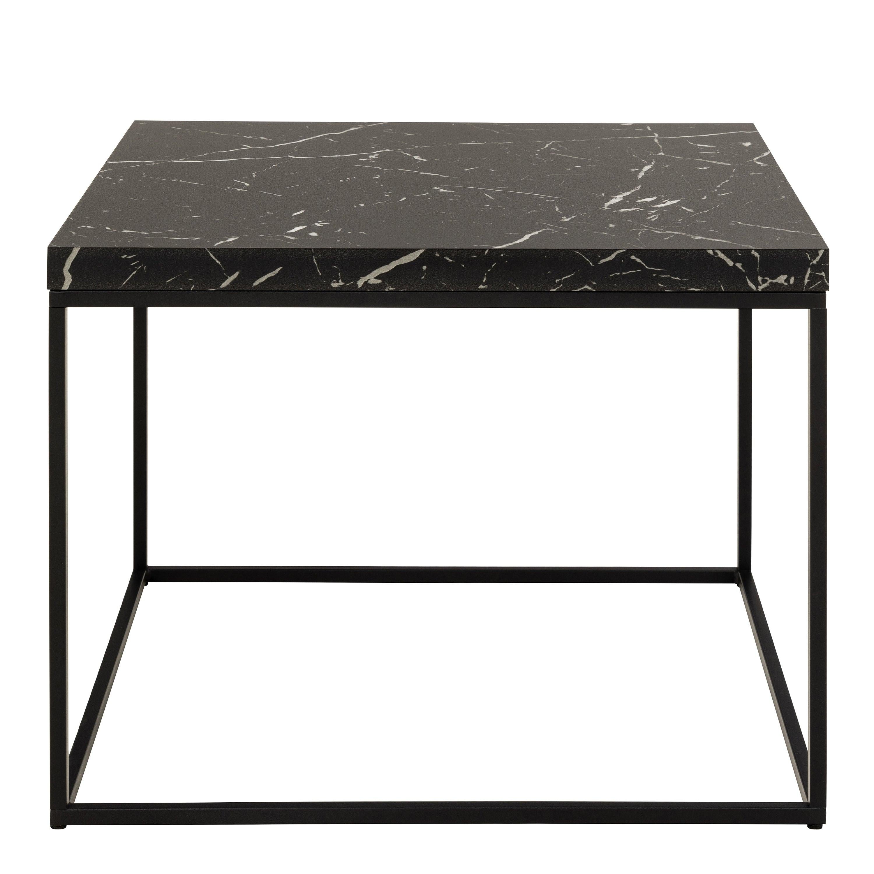 Barossa Coffee Table with Black Marble Marquina Top & Black Steel Base 60cm - image 2