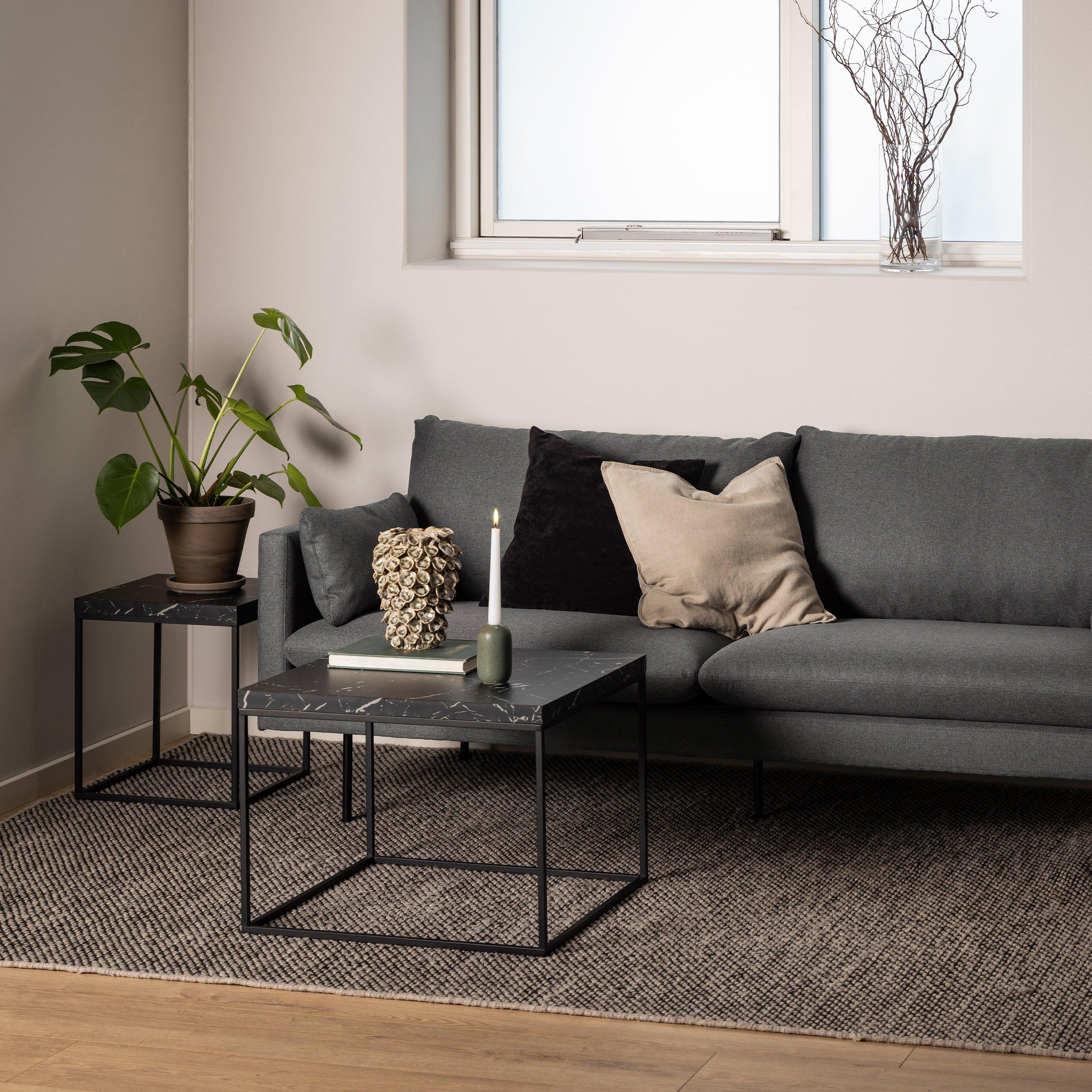 Barossa Coffee Table with Black Marble Marquina Top & Black Steel Base 60cm - image 3