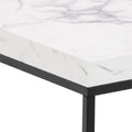 Barossa Coffee Table with White Marble Carrara Top & Black Base 40cm - image 4