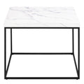 Barossa Coffee Table with White Marble Carrara Top & Black Steel Base 60cm - image 2