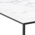 Barossa Coffee Table with White Marble Carrara Top & Black Steel Base 60cm - image 4