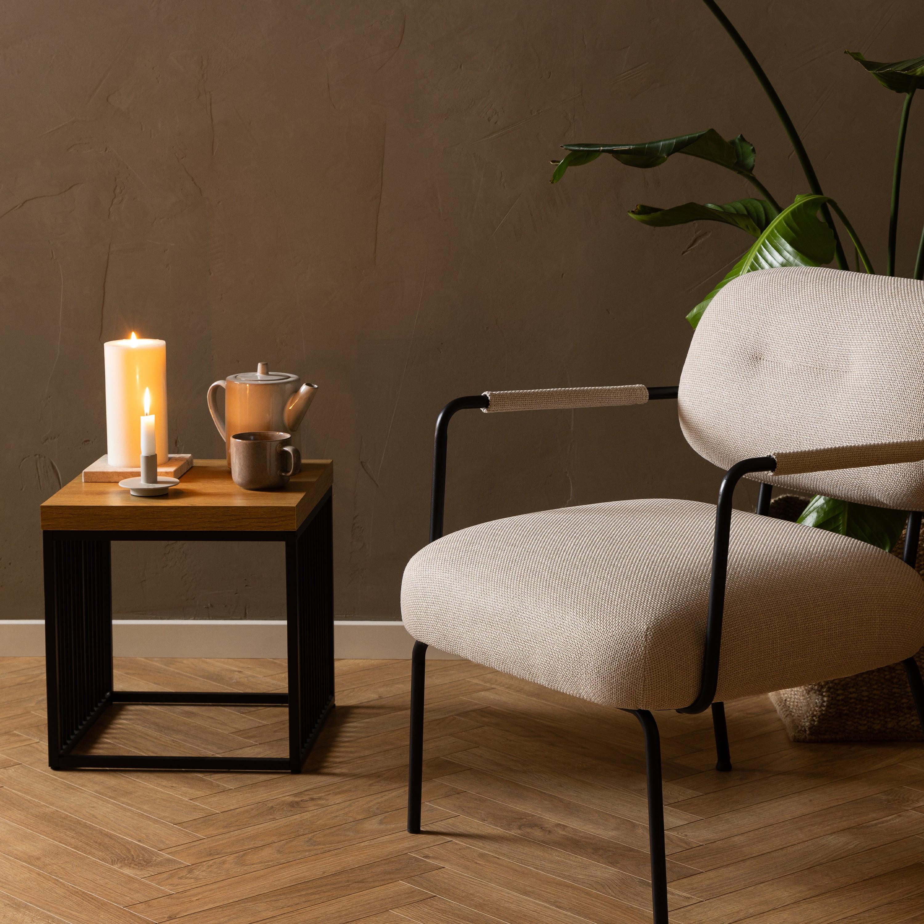 Strington Side Table in Black and Oak - image 4