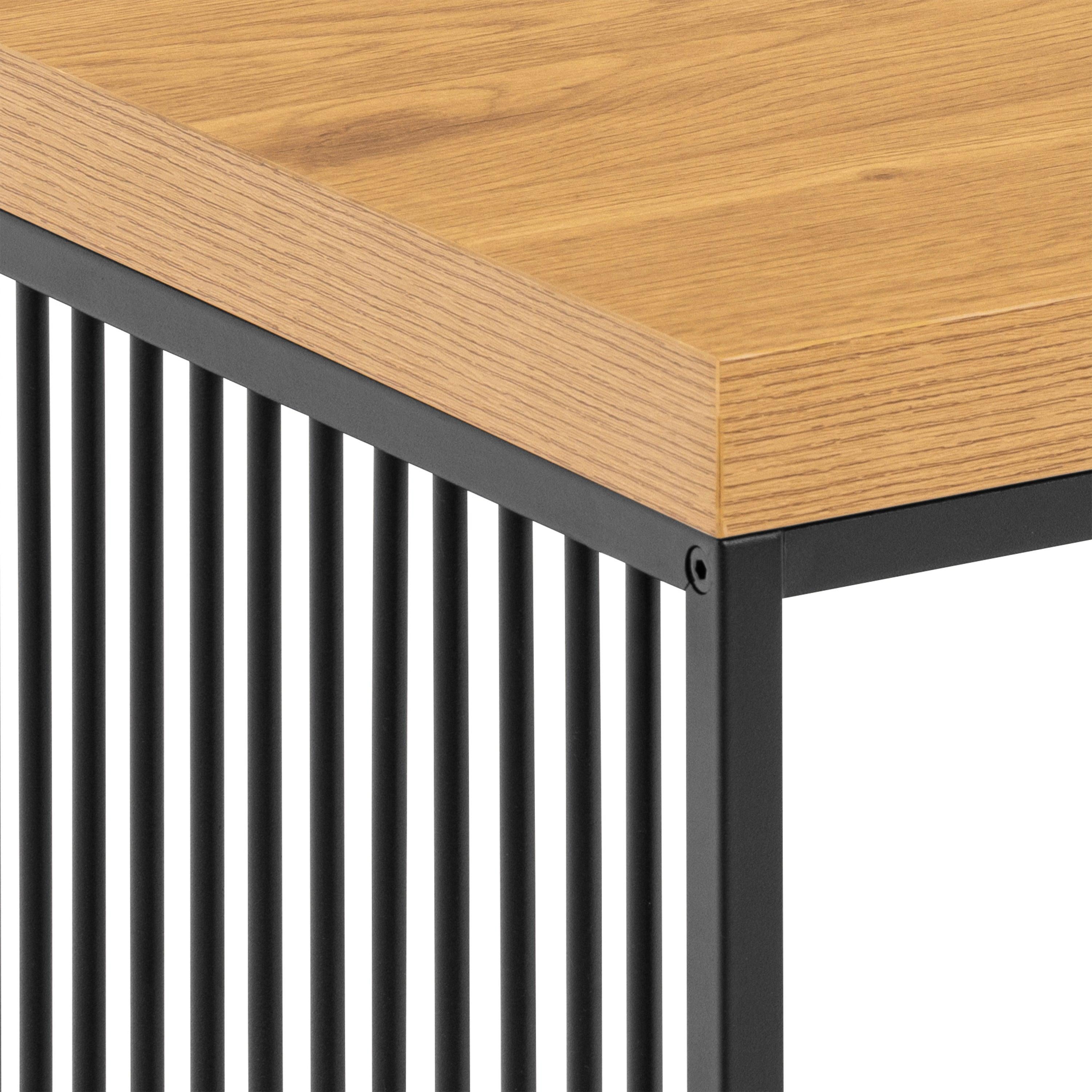 Strington Side Table in Black and Oak - image 6