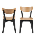 Roxby Dining Chairs in Black and Oak Set of 2 - image 2
