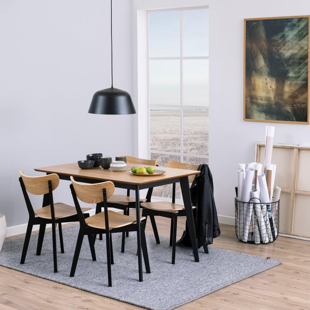 Roxby Dining Chairs in Black and Oak Set of 2 - image 5
