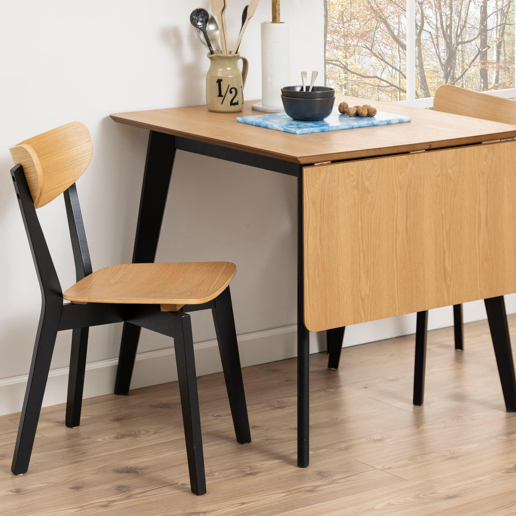 Roxby Dining Chairs in Black and Oak Set of 2 - image 8