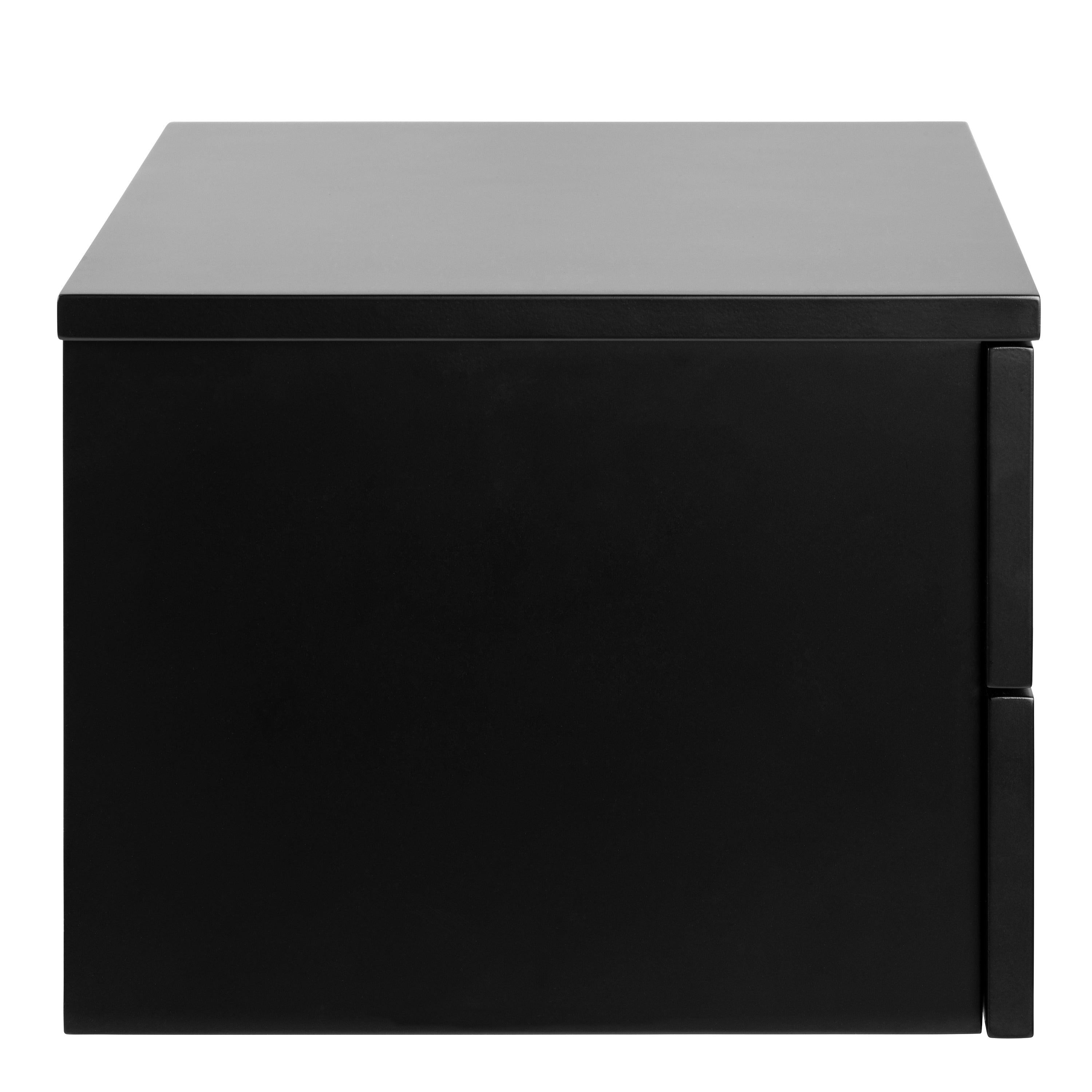 Avignon Bedside Table with 2 Drawers in Black - image 3