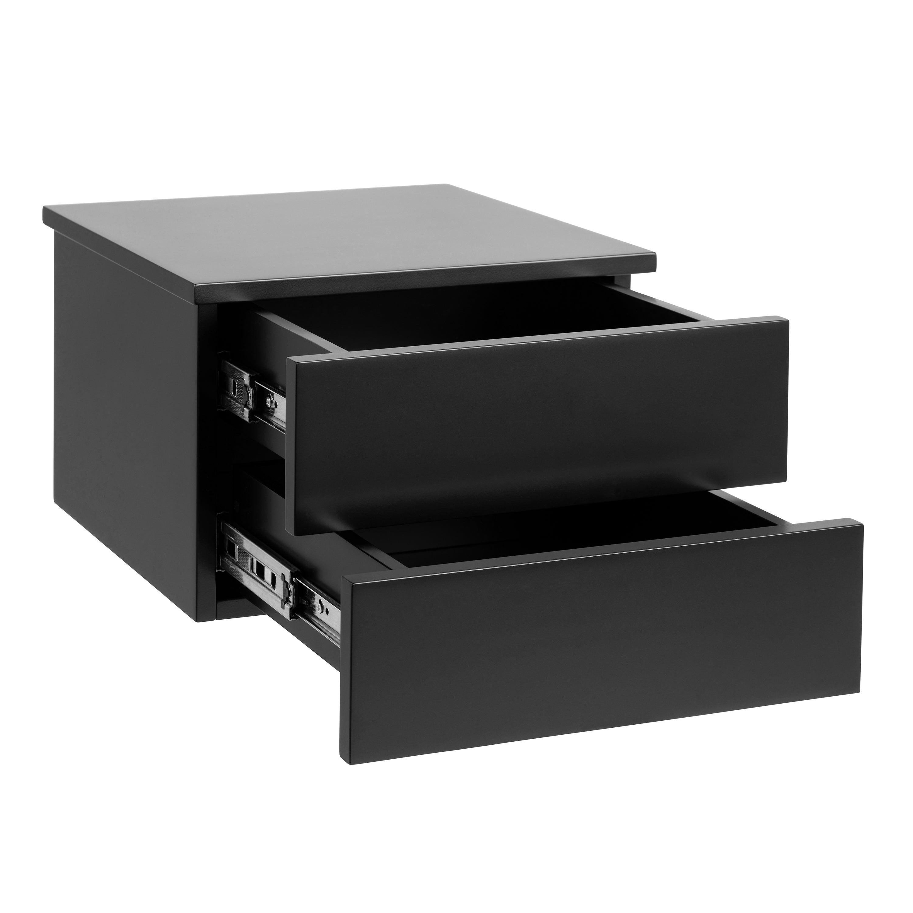 Avignon Bedside Table with 2 Drawers in Black - image 4