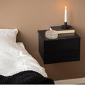 Avignon Bedside Table with 2 Drawers in Black - image 5