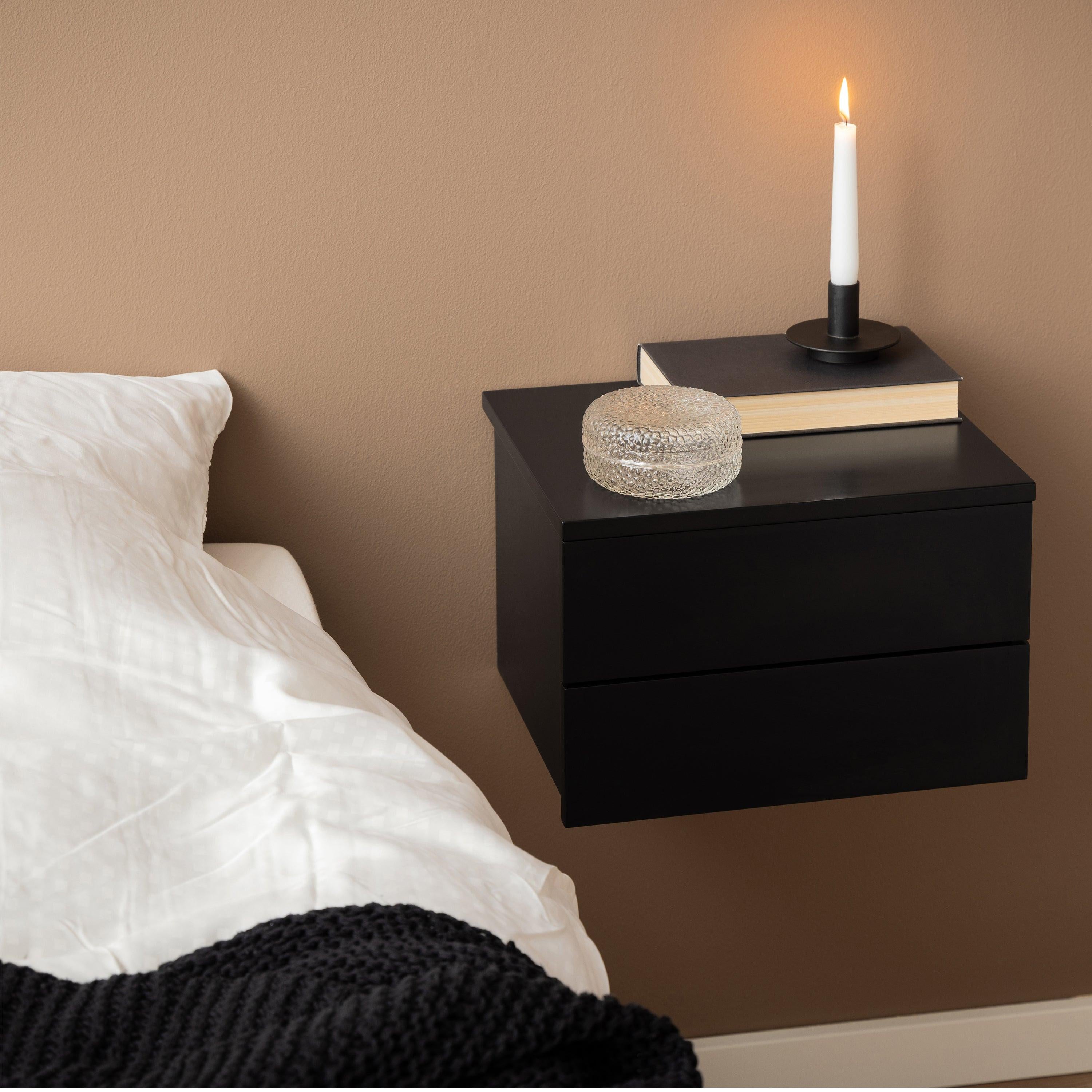 Avignon Bedside Table with 2 Drawers in Black - image 5