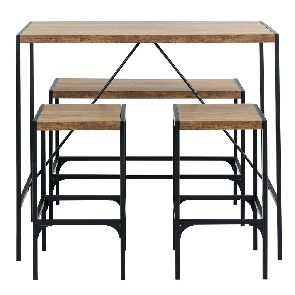 Bahamas Bar Table Set in Black and Oak - image 2