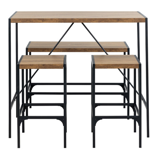 Bahamas Bar Table Set in Black and Oak - image 2